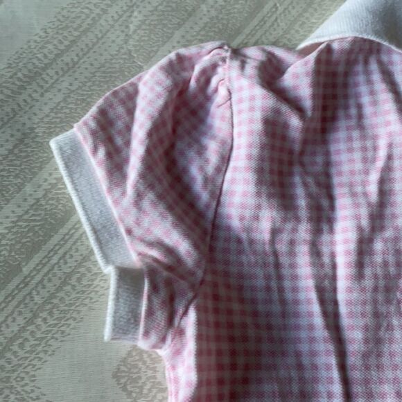 Polo Ralph Lauren White and Pink Gingham Ruffle Bottom Dress - Picture 7 of 7